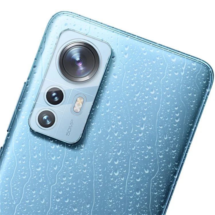 IMAK pour Xiaomi 12 5G/12X 5G/12S 5G Haute définition Antirayures Résistant aux taches Film de protection de l'objectif en verre trempé + Capuchon d'objectif en acrylique