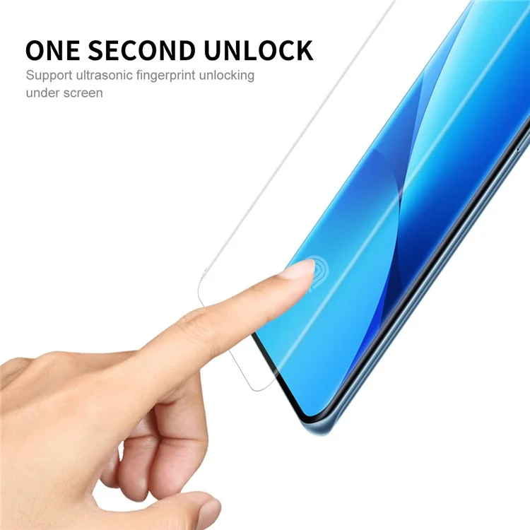 ENKAY HAT PRÍNCIPE para Xiaomi 12 5G/12X 5G/12S 5G Ultra-slim Curved Full Screen Coverage 3D Hot Bending HD Clear PET Film Screen Protector (Compatible con desbloqueo de huellas dactilares)