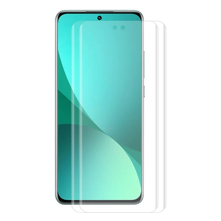 ENKAY HAT PRINCE para Xiaomi 12 5G/12X 5G/12S 5G 2 unidades/paquete Protector de pantalla resistente al desgaste curvado 3D Hot Bending Cobertura de pantalla completa Película PET transparente HD (compatible con desbloqueo de huella digital)