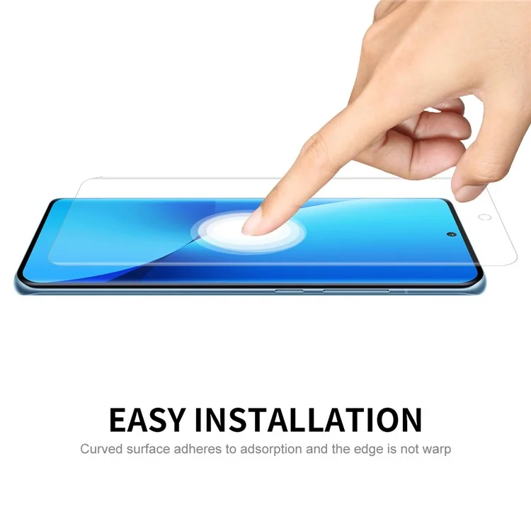 ENKAY HAT PRINCE para Xiaomi 12 5G/12X 5G/12S 5G 2 unidades/paquete Protector de pantalla resistente al desgaste curvado 3D Hot Bending Cobertura de pantalla completa Película PET transparente HD (compatible con desbloqueo de huella digital)