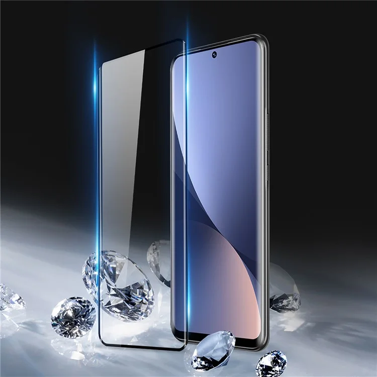 DUX DUCIS pour Xiaomi 12 Pro 5G / 12S Pro 5G /12 Pro (Dimensity) 5G Protecteur d'écran en verre trempé d'alumine moyenne, film anti-explosion HD résistant aux rayures de 0,33 mm 2,5D avec une dureté de 9H