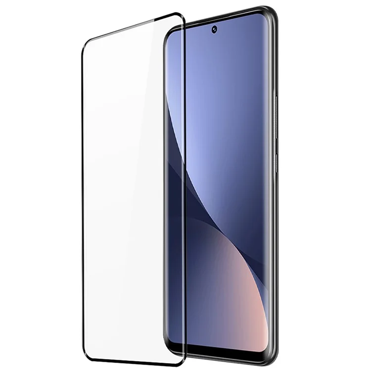 DUX DUCIS pour Xiaomi 12 5G/12X 5G/12S 5G (9D) HD Écran de protection en verre trempé anti-explosion de 0,33 mm d'épaisseur en alumine moyenne [Colle totale]