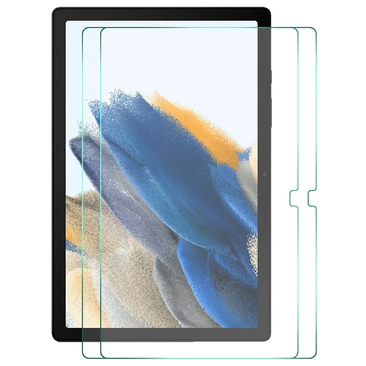 HAT PRINCE for Samsung Galaxy Tab A8 10.5 (2021) / A8 10.5 (2022) 2Pcs / Pack Anti-fingerprint HD 2.5D Arc Edge Full Screen Full Glue 9H Hardness 0.33mm Tempered Glass Screen Protector