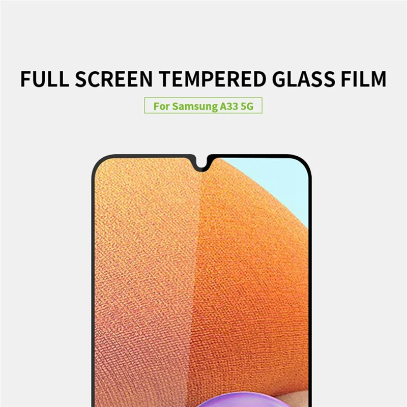 MOFI for Samsung Galaxy A33 5G Full Glue 9H Hardness Smooth Touch 2.5D Arc Edge Full Coverage HD Tempered Glass Protective Film