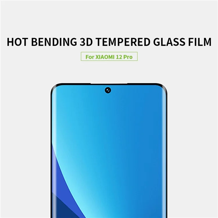 Mofi Für Xiaomi 12 Pro 5g / 12s Pro 5G /12 Pro (abmessung) 5G 3d-bogenkante Heißes Biege HD 9H Temperierte Glas Anti-explosion Vollkleber-screen-protektor