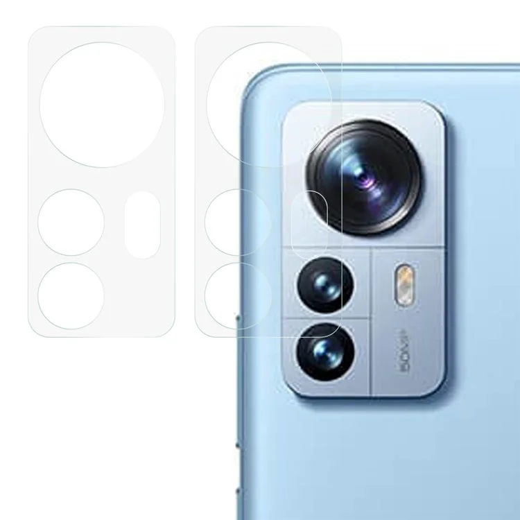 Para Xiaomi 12 Pro 5G / 12S Pro 5G /12 Pro (Dimensity) 5G 2 Peças/Conjunto Protetor de Lente de Câmera de Vidro Temperado Claro HD de Borda Resistente ao Desgaste
