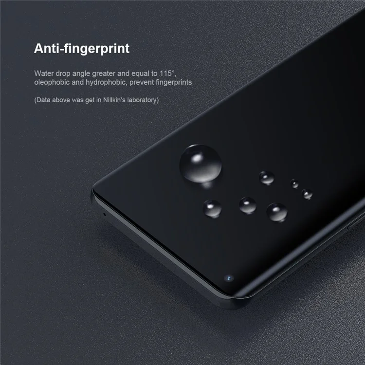 NILLKIN für OnePlus 9 Pro/10 Pro 2Stück/Packung 3D gebogener verschleißfester Vollklebstoff-Antifingerschutz-PMMA-Vollbildschirmschutz