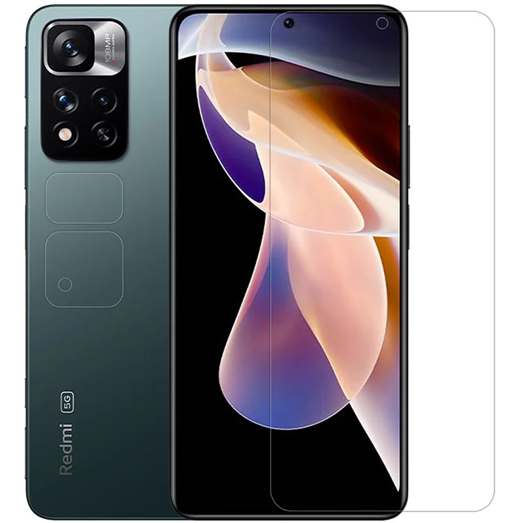 NILLKIN para Xiaomi 11i/Xiaomi Redmi Note 11 Pro+ 5G/11 Pro 5G (China) (MediaTek) Filme de proteção de tela com acabamento fosco, anti-reflexo e anti-impressões digitais