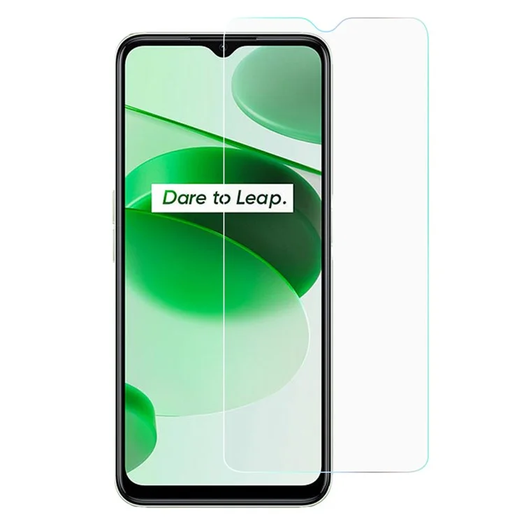 For Realme C35 4G Crystal Clear Tempered Glass Film Anti-Scratch Anti-Shatter 0.3mm Screen Protector Easy Install