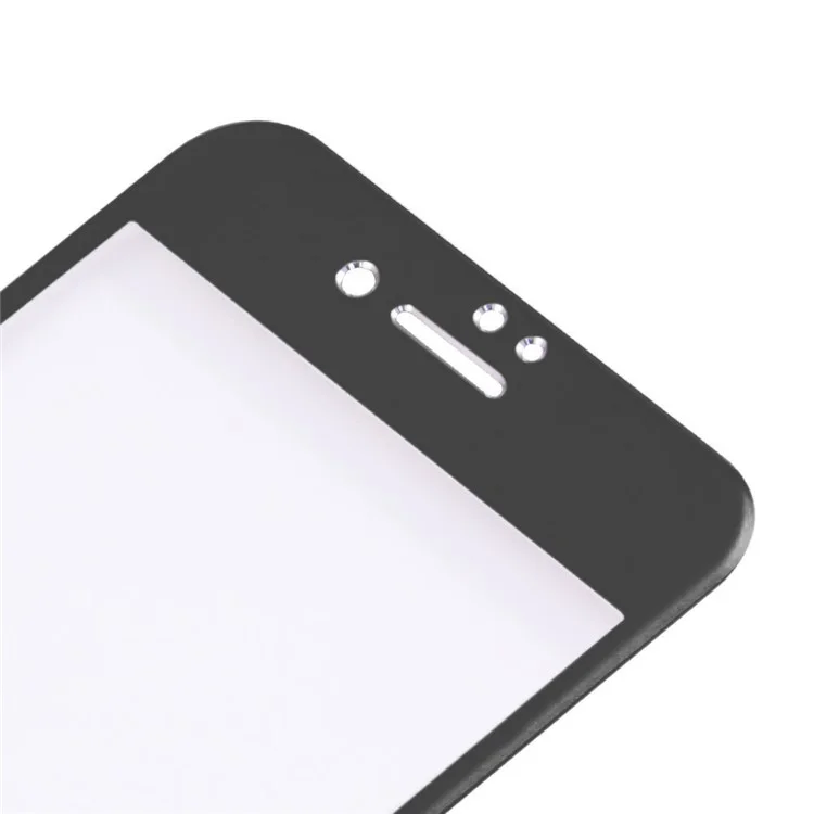 HAT PRINCE for iPhone 7 4.7 inch 3D Curved Full Size Titanium Alloy Tempered Glass Screen Protector 0.26mm - Black