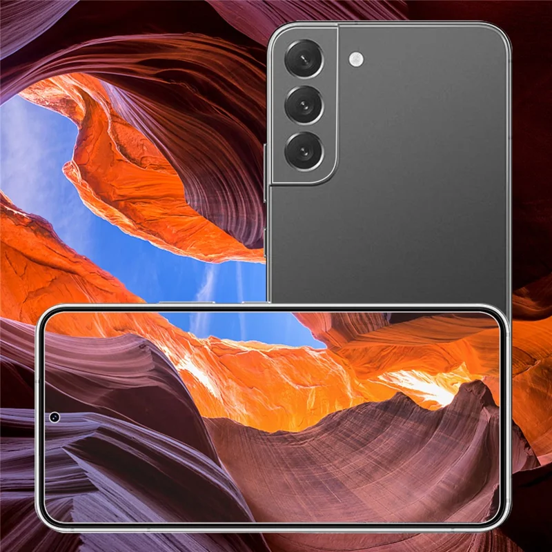 For Samsung Galaxy S22+ 5G Kameraobjektiv Hårdet Glasfilm AGC Glas Fuld Dækning Beskytter