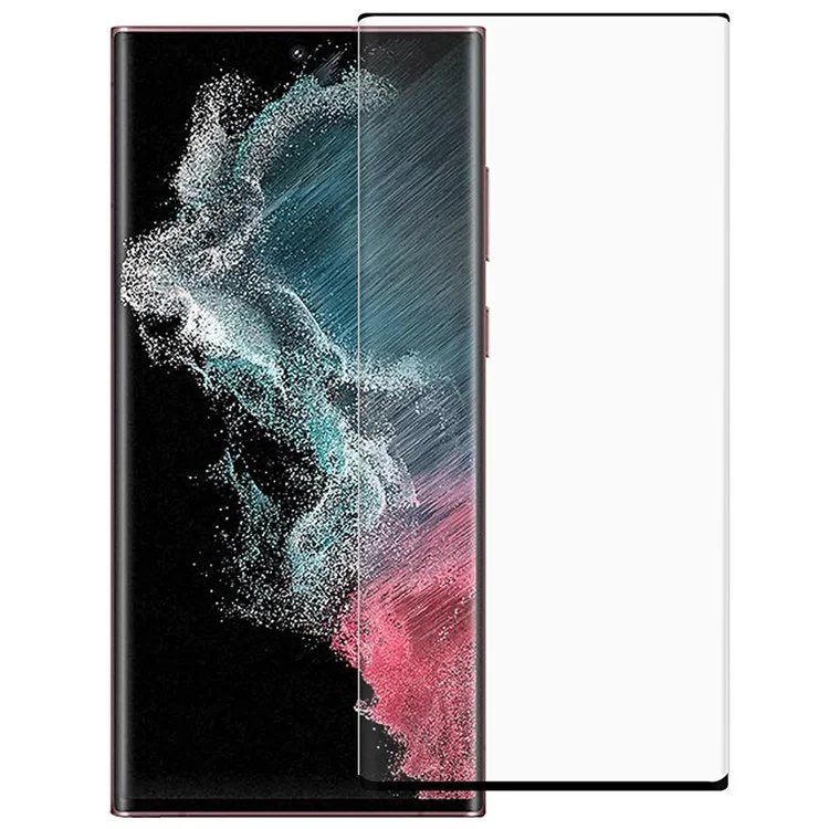 Для Samsung Galaxy S22 Ultra 5G 3D Curved Tempered Glass Film Side Glue AGC Glass Full Screen Protector