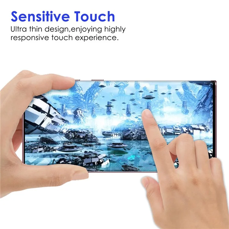 Для Samsung Galaxy S22 Ultra 5G 3D Curved Tempered Glass Film Side Glue AGC Glass Full Screen Protector