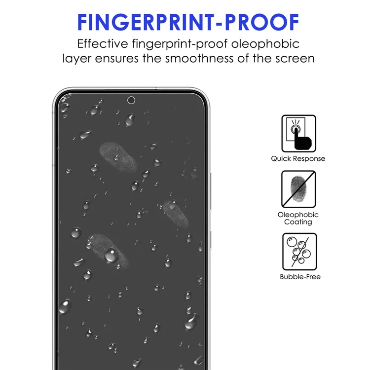 Pour Samsung Galaxy S22 5G 9H Durype Anti-fingerprint 2.5D Verre AGC Verre Tempered Prétect