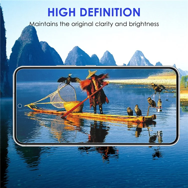 For Samsung Galaxy S22+ 5G 9H Hardness 2.5D Sensitive Touch AGC Glass Tempered Glass Screen Protector + Precise Cutout Camera Lens Protector