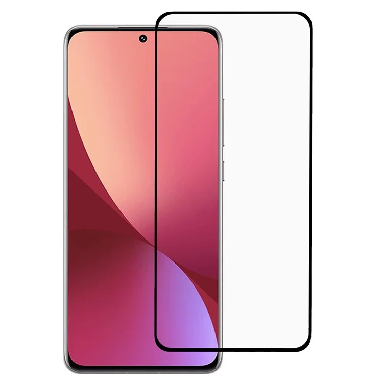 Pour Xiaomi 12 5G/12X 5G/12S 5G Impression de soie 9H Dureté Anti-huile Anti-taches Haute clarté Pleine couverture Colle complète Film en verre trempé