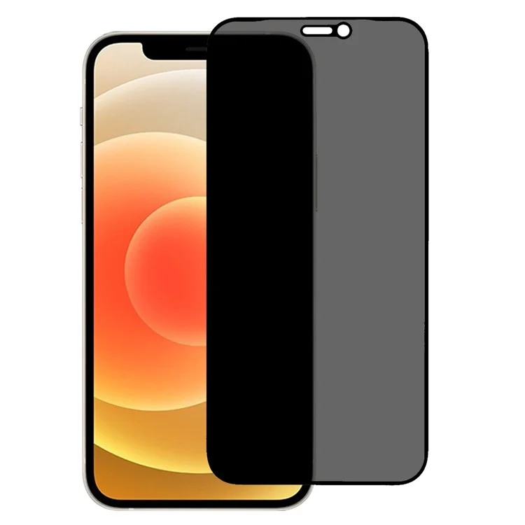 Pour iPhone 12 mini 5.4 pouces Écran Protecteur en Verre Trempé Matte à Couverture Complète avec Impression Soie et Colle Pleine pour une Protection Anti-espionnage