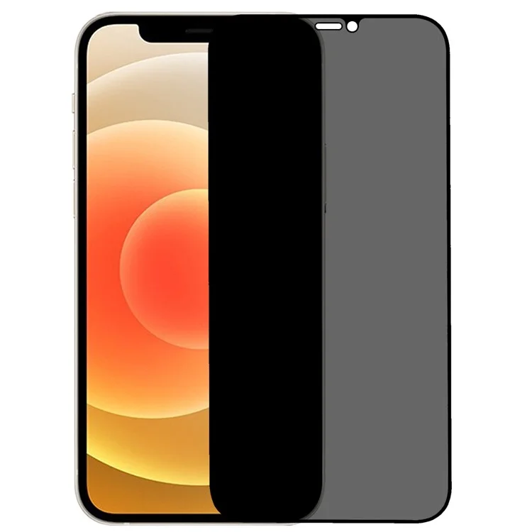 Para iPhone 12/12 Pro 6,1 polegadas Silk Printing Anti-spy Full Coverage Anti-fingerprint Matte Full Glue Tempered Glass Screen Protector Film