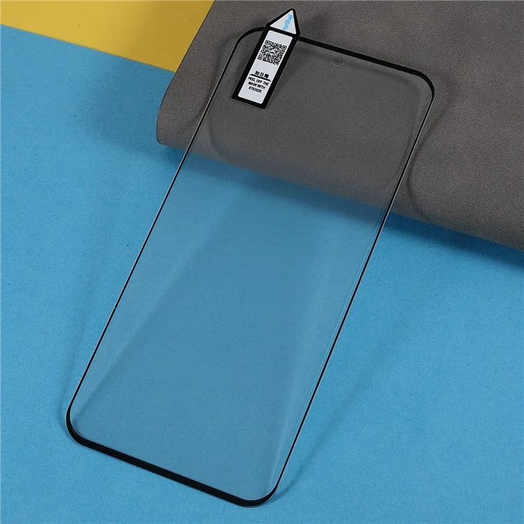 RURIHAI for Xiaomi 12 5G/12X 5G/12S 5G 0.3mm Ultra-thin HD Clear Anti-explosion 3D Curved Hot Bending Side Glue Tempered Glass Screen Protector Film [Fingerprint Unlock]