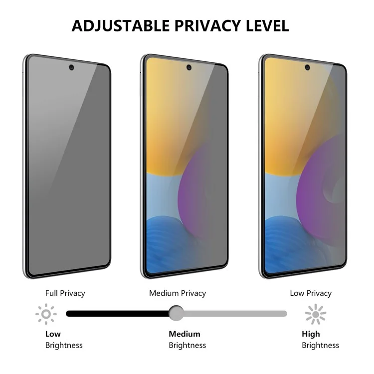 Hat-prince Per Samsung Galaxy A52 4g/5g/a52s 5G Anti-olio Privacy Privacy Protection a 28 Gradi Protettore a Schermo di Vetro Con Collaudo Pieno Anti-spy