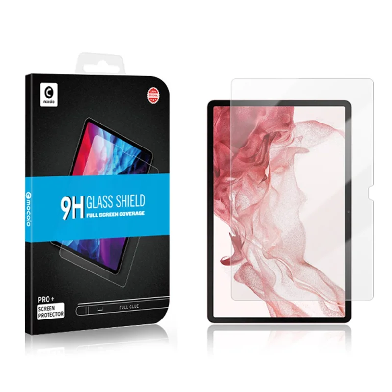 MOCOLO 2.5D Edge Protection Screen Protector for Samsung Galaxy Tab S9+ / S7+ / S8+ /  S7 FE  Complete Covering Full Glue HD Clear Tempered Glass Film