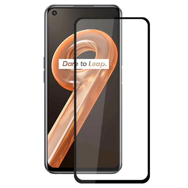 MOCOLO Full Cover Full Glue Screen Protector for Realme 8i / 9i, Double Defense Anti-explosion Tempered Glass Film - Black