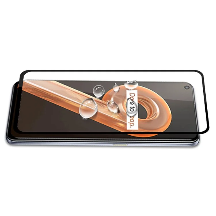 MOCOLO Full Cover Full Glue Screen Protector for Realme 8i / 9i, Double Defense Anti-explosion Tempered Glass Film - Black