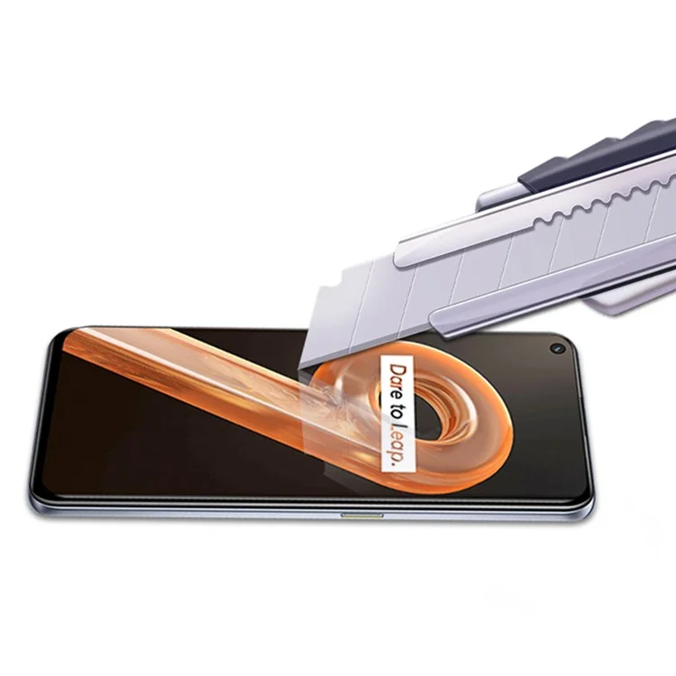 MOCOLO Full Cover Full Glue Screen Protector for Realme 8i / 9i, Double Defense Anti-explosion Tempered Glass Film - Black