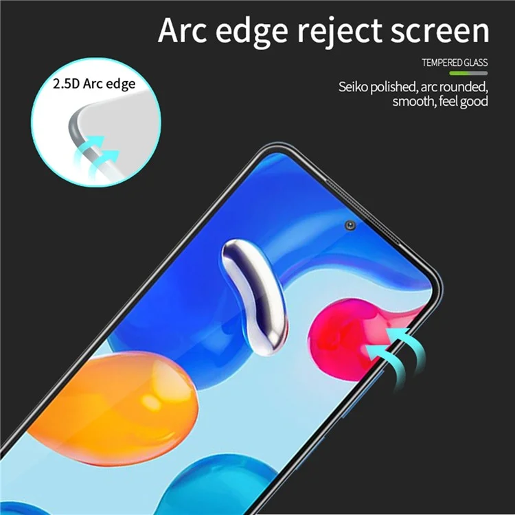 MOFI for Xiaomi Redmi Note 11S 4G / Redmi Note 11 4G (Qualcomm) JK-1 Screen Protector, Full Size Full Glue HD Tempered Glass Film, Scratch-resistant Bubble Free