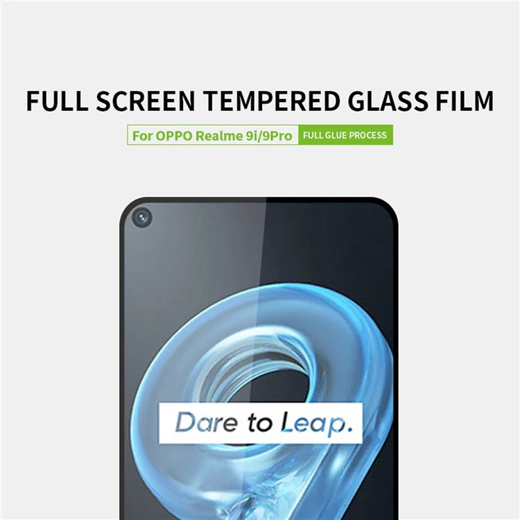 PINWUYO JK-2 Anti-Explosion Tempered Glass Film for Realme 9i/9 Pro, High Clarify Full Coverage Full Glue Touch Accuracy Screen Protector