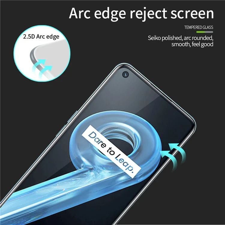 PINWUYO JK-2 Anti-Explosion Tempered Glass Film for Realme 9i/9 Pro, High Clarify Full Coverage Full Glue Touch Accuracy Screen Protector