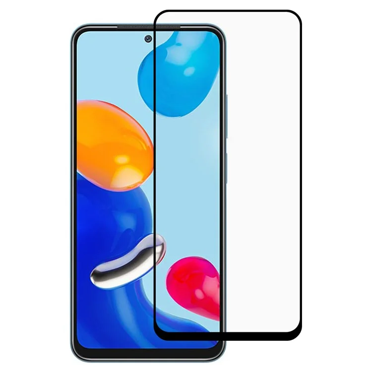 Pour Xiaomi Redmi Note 11 4G (Qualcomm)/Note 11S 4G Silk Printing Full Glue Tempered Glass Anti-explosion Full Screen Protector