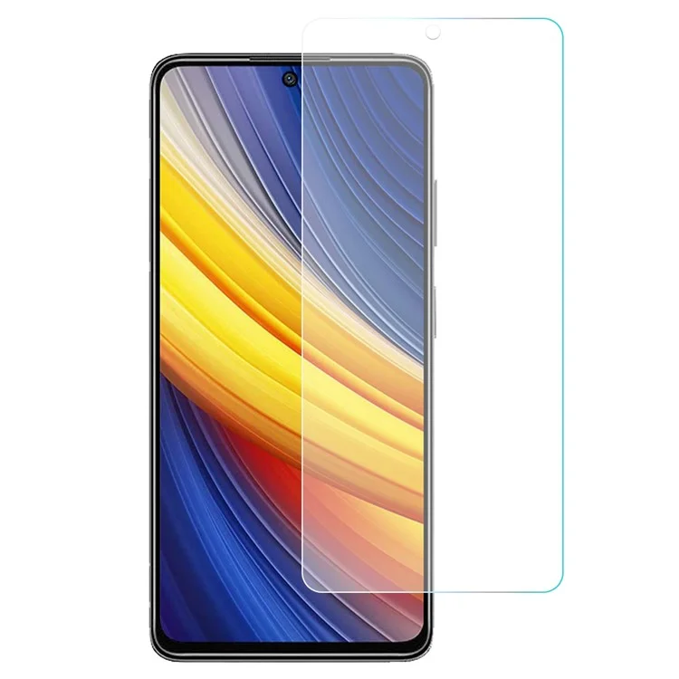 Pour Xiaomi Poco X4 Pro 5G 0,3 mm Edge Arc Écran de Transparence Élevée Protecteur de Film de Verre Trempé Anti-brisé