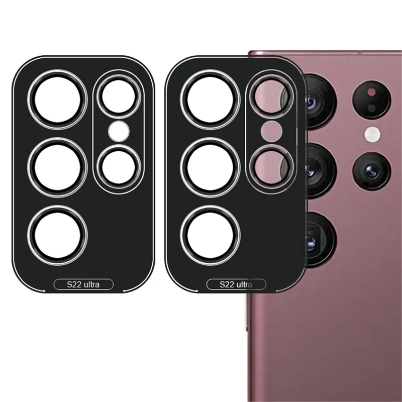 Pour Samsung Galaxy S22 Ultra 5G 2Pcs Ultra Clear Tempered Glass Film Anti-scratch Camera Lens Protector
