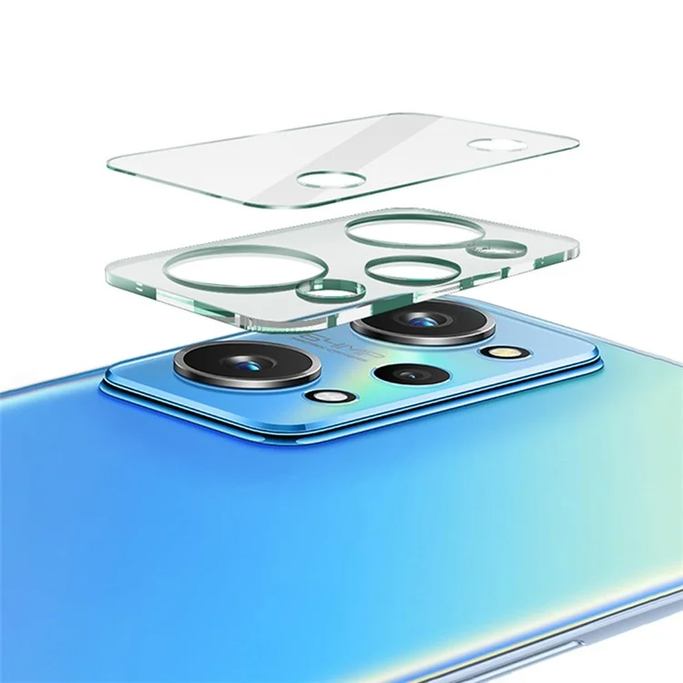 IMAK für Realme GT2/GT Neo2 5G/GT Neo 3T 5G Vollabdeckung Anti-Scratch Panzerglas Kameralinsenfilm + transparente Acryllinsenkappe