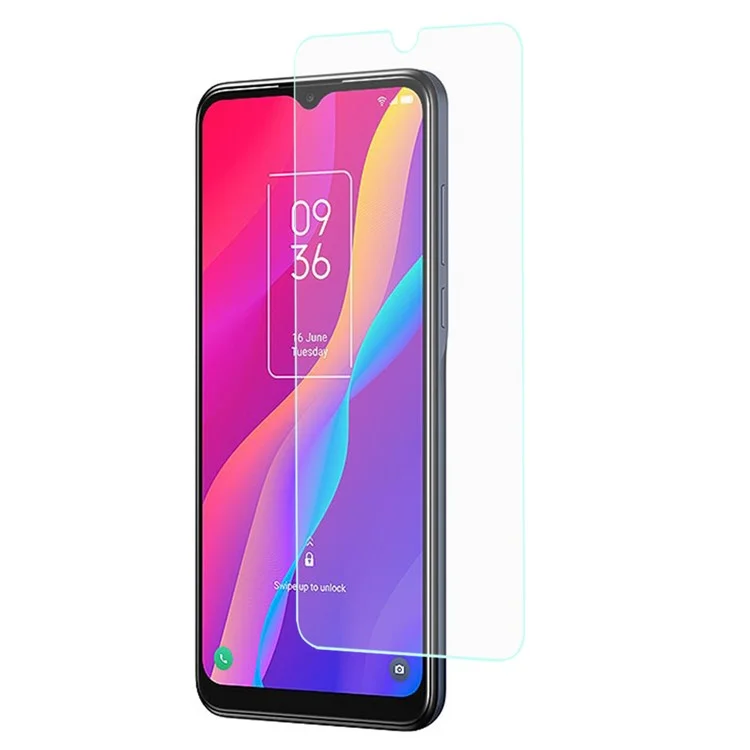 Para TCL 30E/TCL 30 SE/TCL 305/TCL 306 Película protectora de vidrio templado a prueba de roturas de 0,3 mm Borde curvo Protector de pantalla anti-arañazos