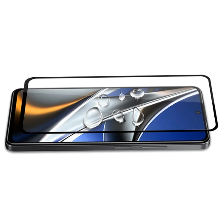 MOCOLO Solid Defense Screen Protector for Xiaomi Poco X4 Pro 5G, Full Coverage Full Glue HD Clear Silk Printing Tempered Glass Film - Preto