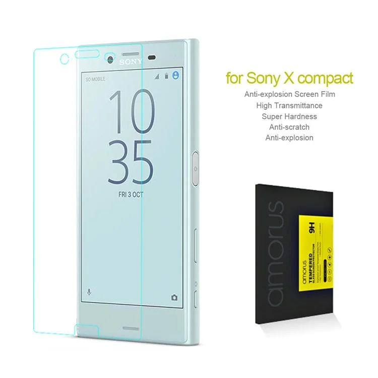 AMORUS 9H Arc Edge Anti-explosion Tempered Glass Screen Protector for Sony Xperia X Compact