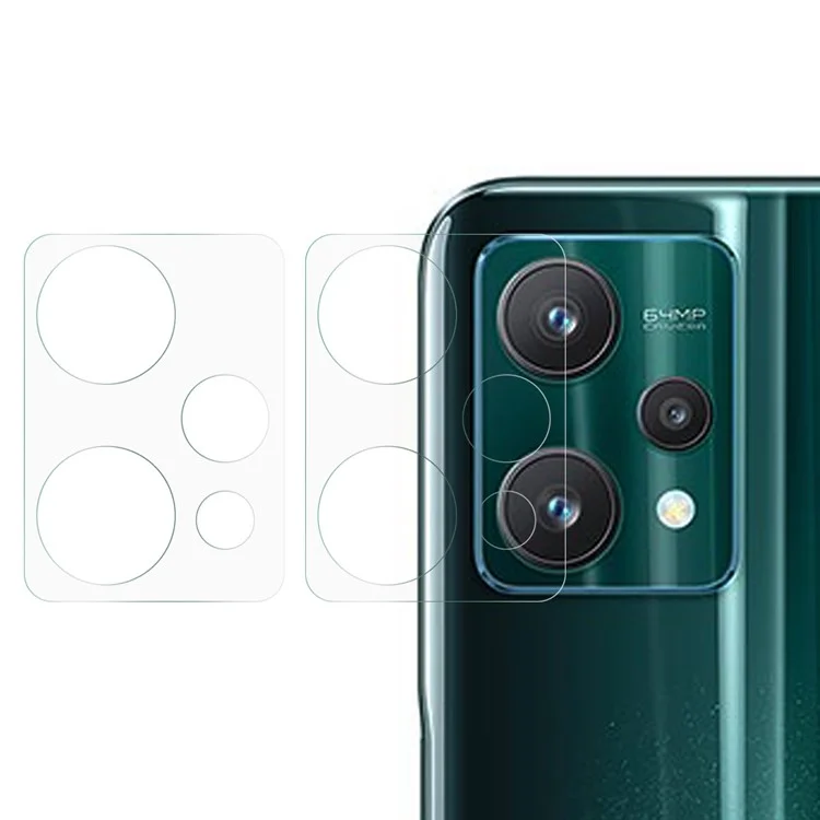 For Realme 9 Pro 5G / 9 5G / Realme Q5 2Pcs / Pack Clear Camera Lens Protector Scratch Resistant 2.5D Arc Edge Tempered Glass Film