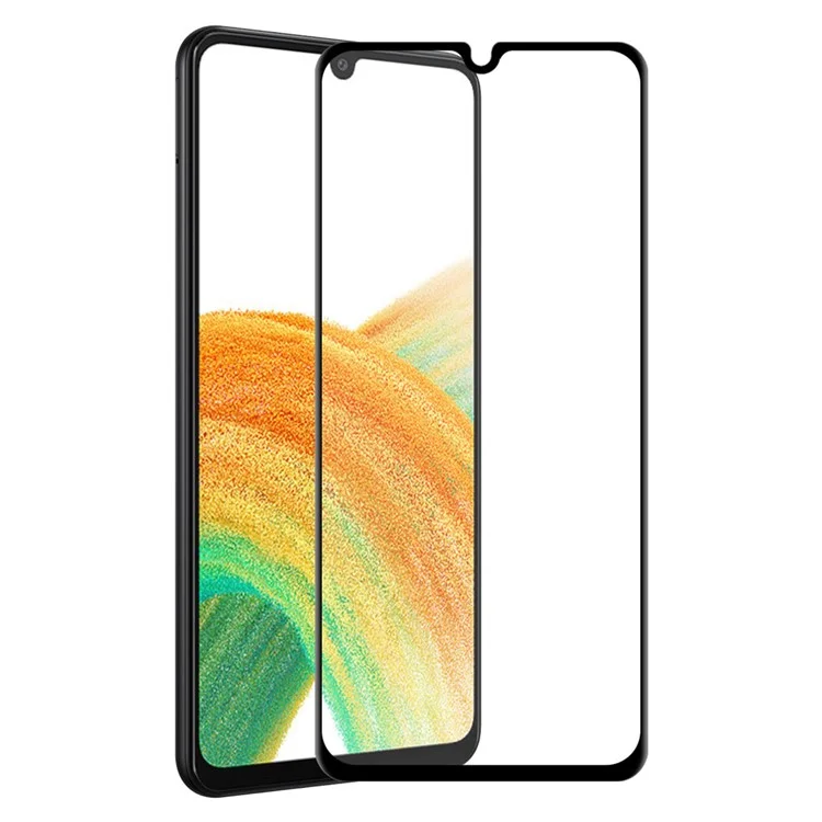 HAT PRINCE 2.5D Arc Edge Screen Film for Samsung Galaxy A33 5G, 0.26mm Full Glue Full Size 9H Tempered Glass Screen Protector