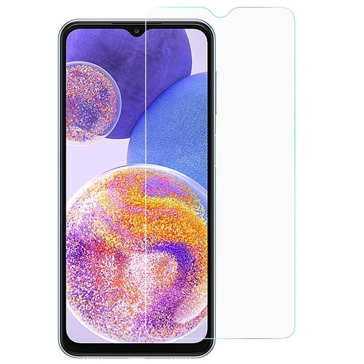 Für Samsung Galaxy A23 4G / 5G (Globale Version) Smartphone Bildschirmfolie 2,5D Bogenrand Antiexplosions-HD-Klarglas-Bildschirmschutz