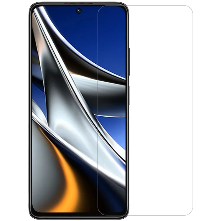 NILLKIN H Anti-oil Tempered Glass Film para Xiaomi Poco X4 Pro 5G, Protector de pantalla de cristal templado AGC de 9H de dureza, antirreflejo