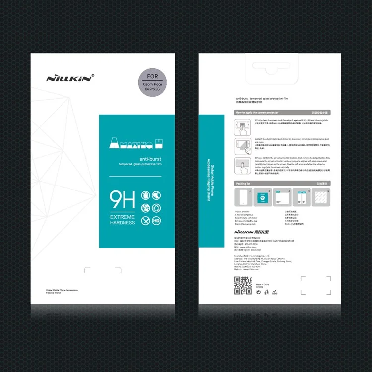 NILLKIN H Anti-oil Tempered Glass Film para Xiaomi Poco X4 Pro 5G, Protector de pantalla de cristal templado AGC de 9H de dureza, antirreflejo