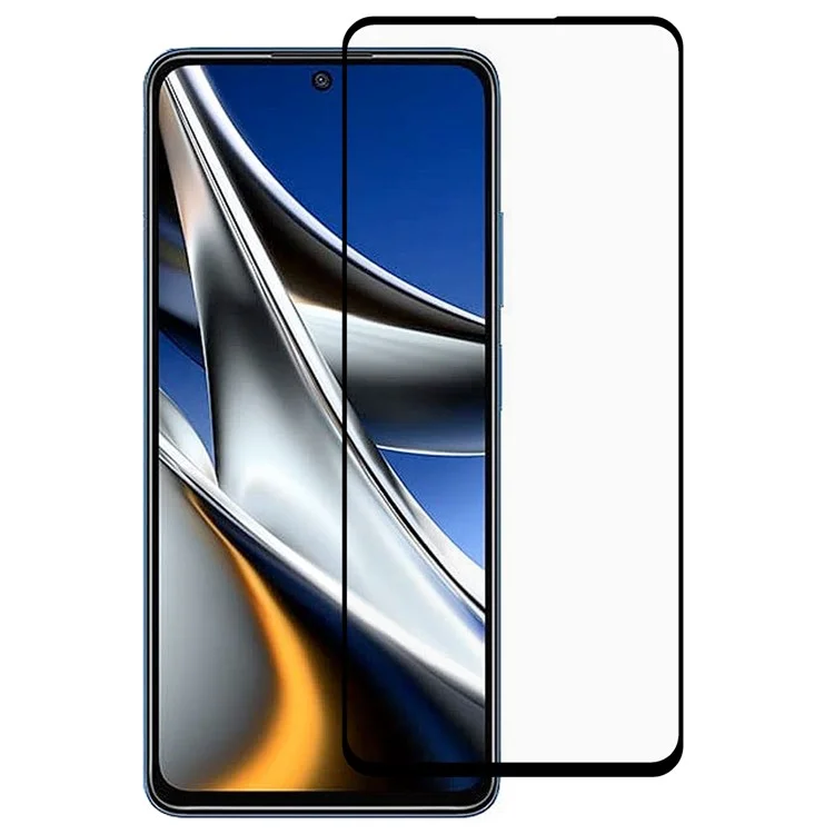 Full Glue Silk Printing Anti-explosion Tempered Glass Film for Xiaomi Poco X4 Pro 5G, Explosion-Proof Complete Covering Protector Film