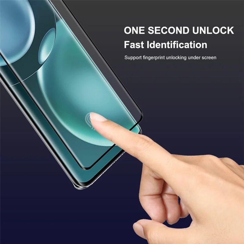 ENKAY HAT PRINCE 2Pcs / Set for Honor Magic4 5G / Magic4 Ultimate / Magic4 Pro 3D Curved Side Glue Tempered Glass Support Fingerprint Unlock