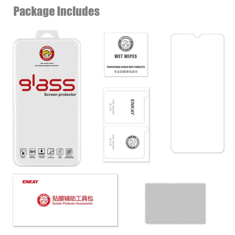HAT PRINCE for Xiaomi Redmi 10A Tempered Glass Film HD Full Glue 2.5D Arc Edge 0.26mm 9HScreen Protector