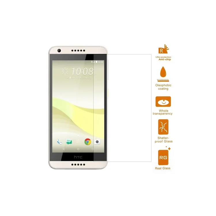 0.3mm Tempered Glass Screen Protector Film for HTC Desire 650 Single SIM (Arc Edge)