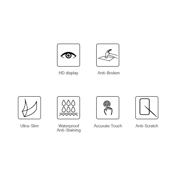 For Realme Pad Mini Ultra Clear 0.3mm Wear-resistant Complete Covering Straight Edge Tempered Glass Screen Film