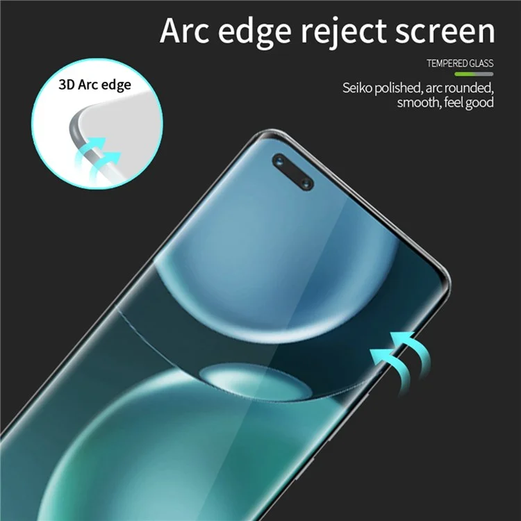 PINWUYO JK 3D Tempered Glass Film Series-2 für Honor Magic4 fingerabdruckfrei, stoßfest AGC-Glas-Bildschirmschutz, vollständige Größe, vollständige Klebung, 9H Hart, klarer Bildschirmschutz