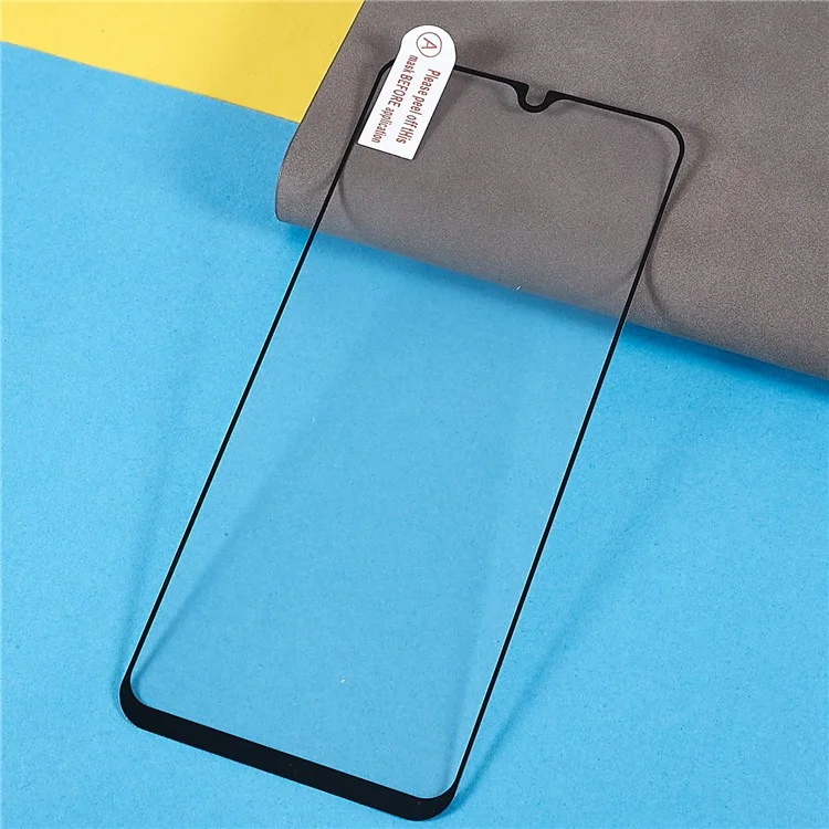 Pour Xiaomi Poco C40 Couverture Complète Colle Colle Colle Verre Trempé Black Edge Silk Print Protecteur D'écran Anti-explosion